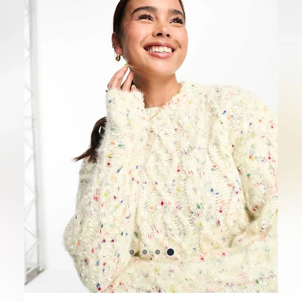 NWT ASOS QED London Cable Knit Sweater - Picture 1 of 5